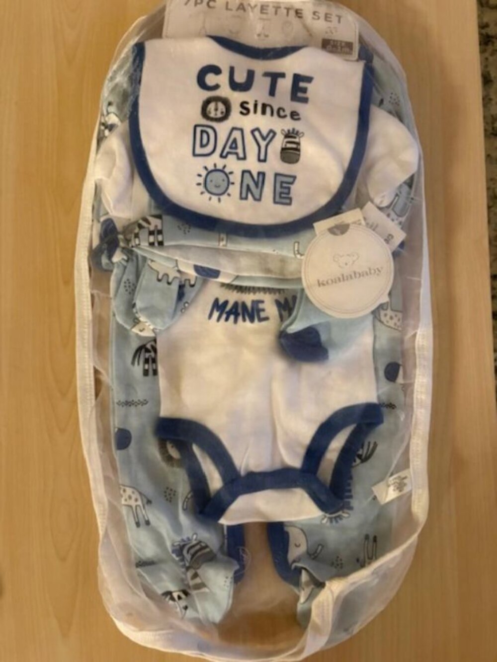 Newborn Infant Boys 7 Piece Layette Outfit Set 0-3 Months